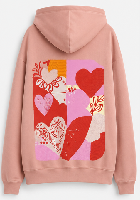 Oversize Pink Hoodie