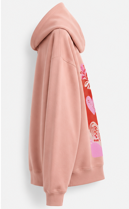 Oversize Pink Hoodie