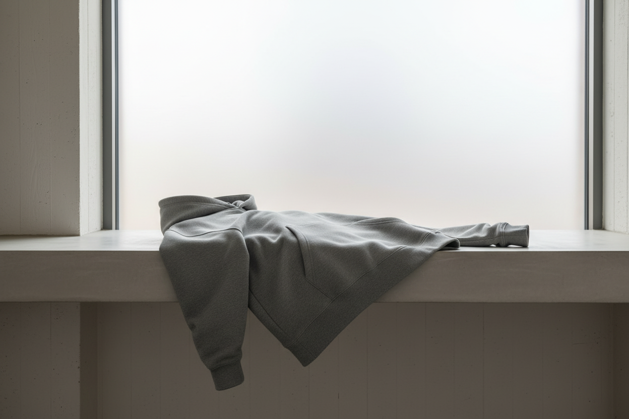 The Essential Pullover in minimalist setting
